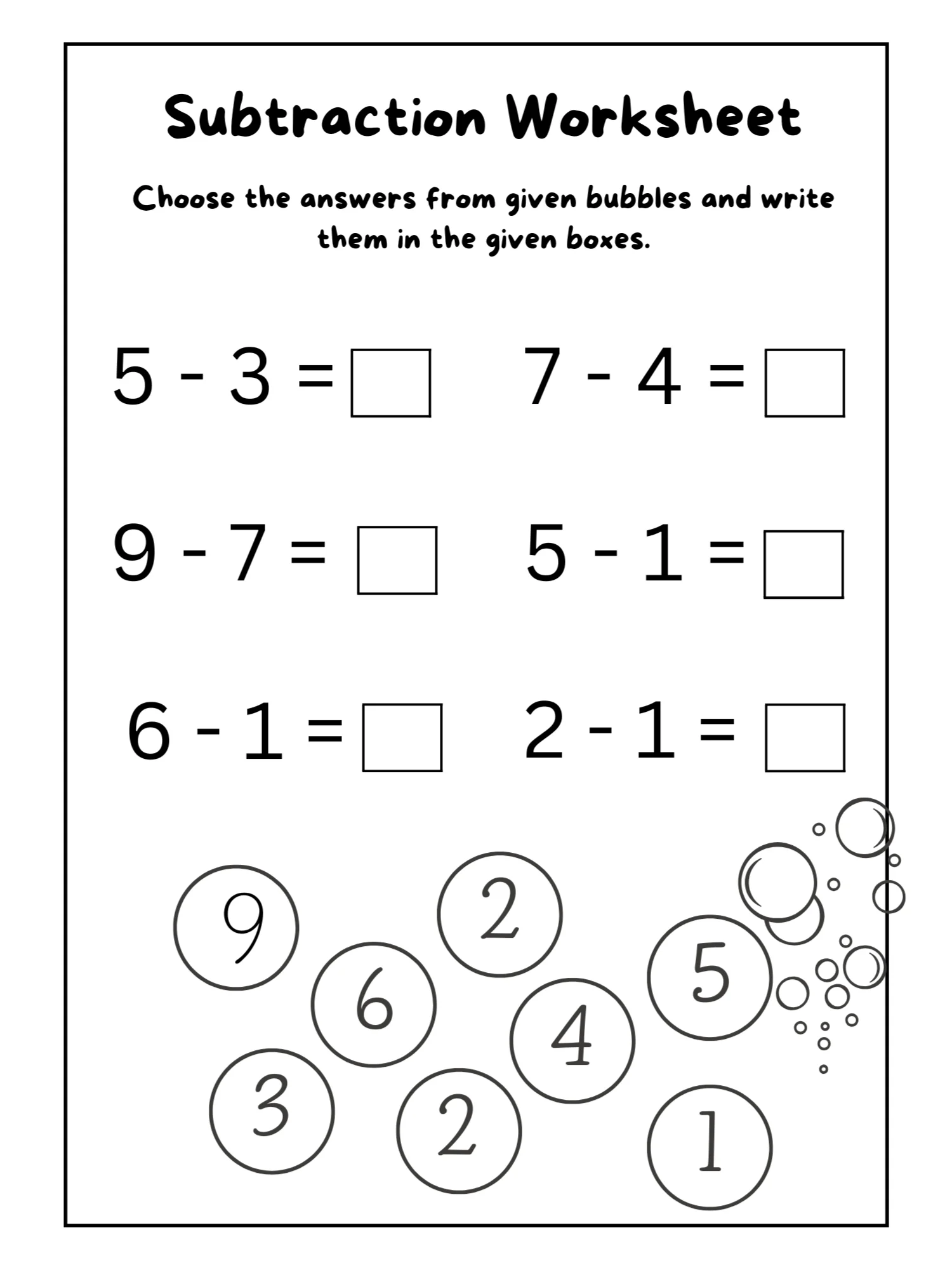 Kindergarten Subtraction Workbook product image (4)