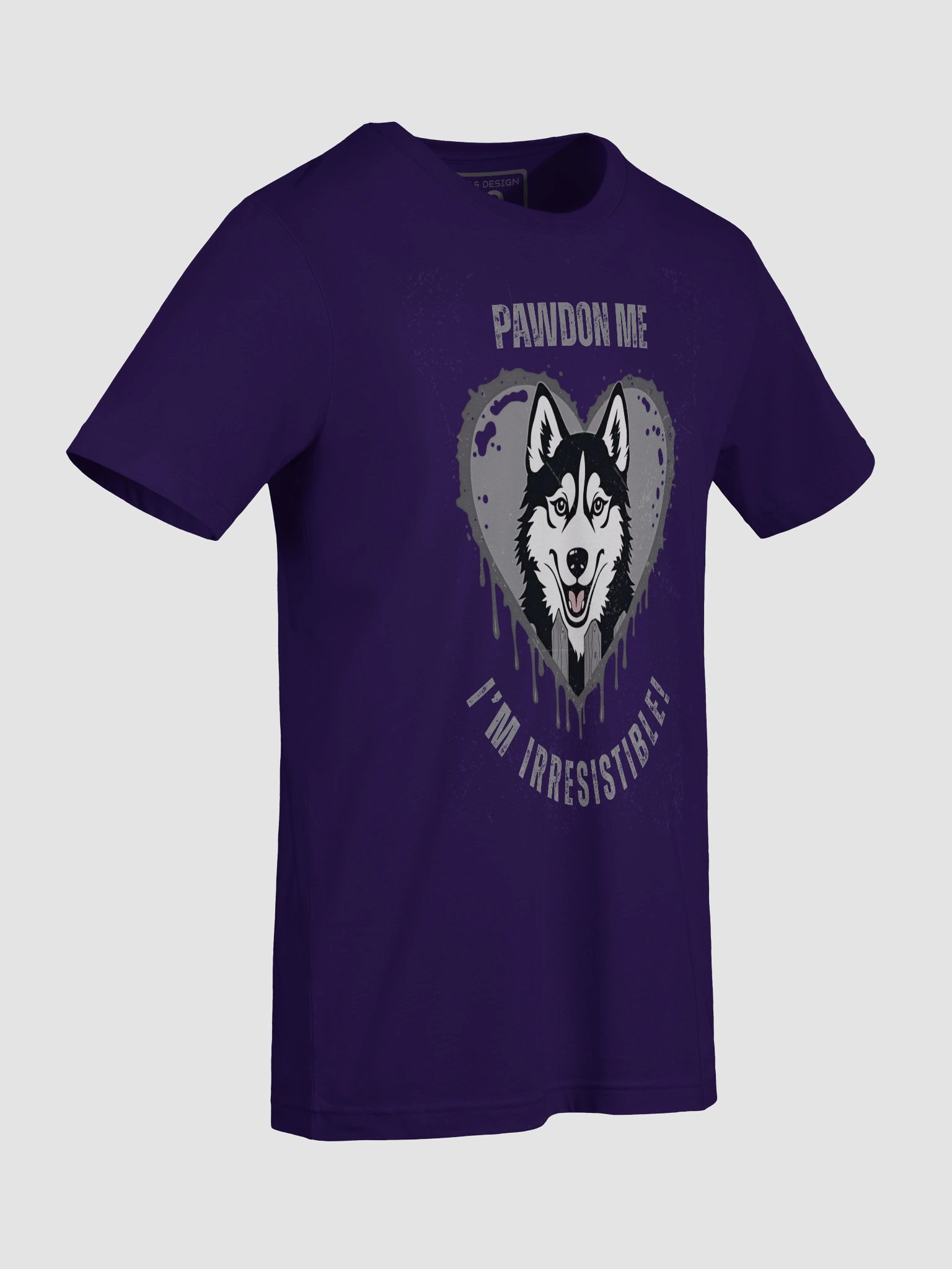 Funny Husky T-Shirt, Cute Dog Pun "Pawdon Me" Tee product image (9)