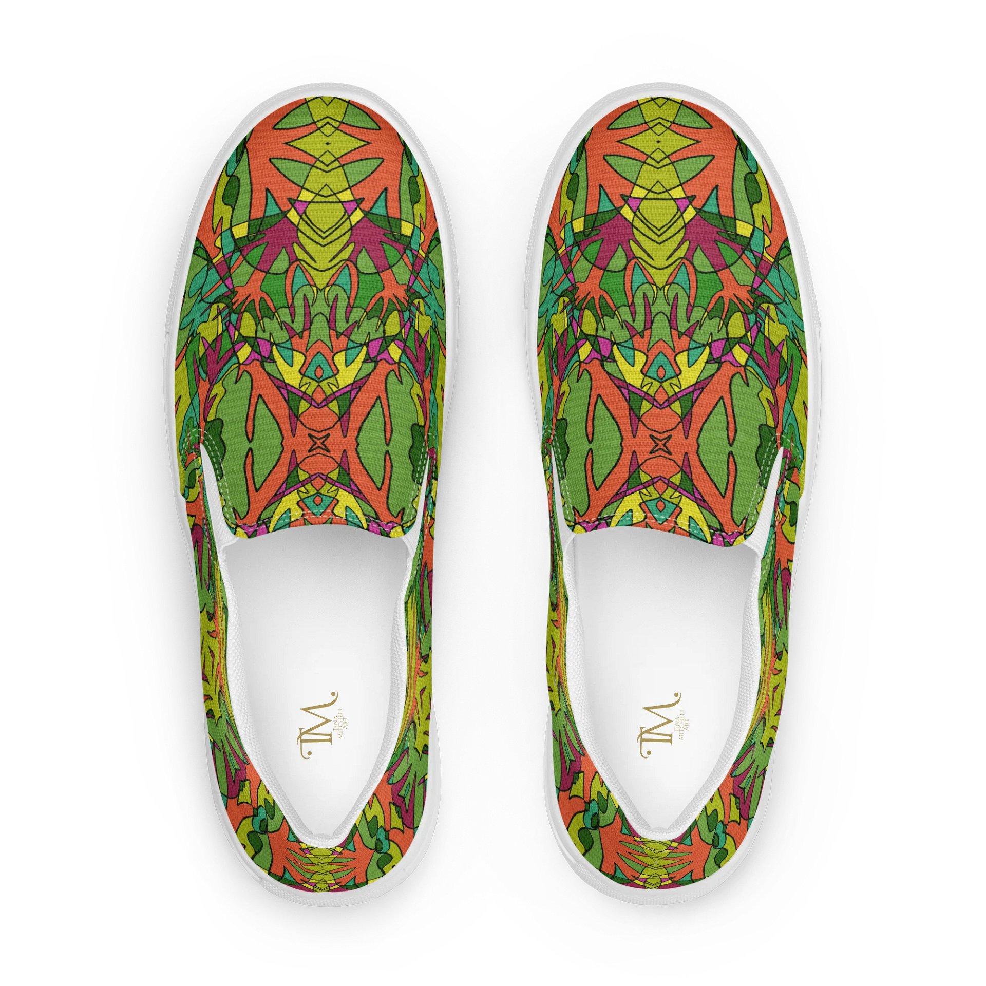 Spinach Tangle – Women's Slip-On Canvas Shoes product image (2)