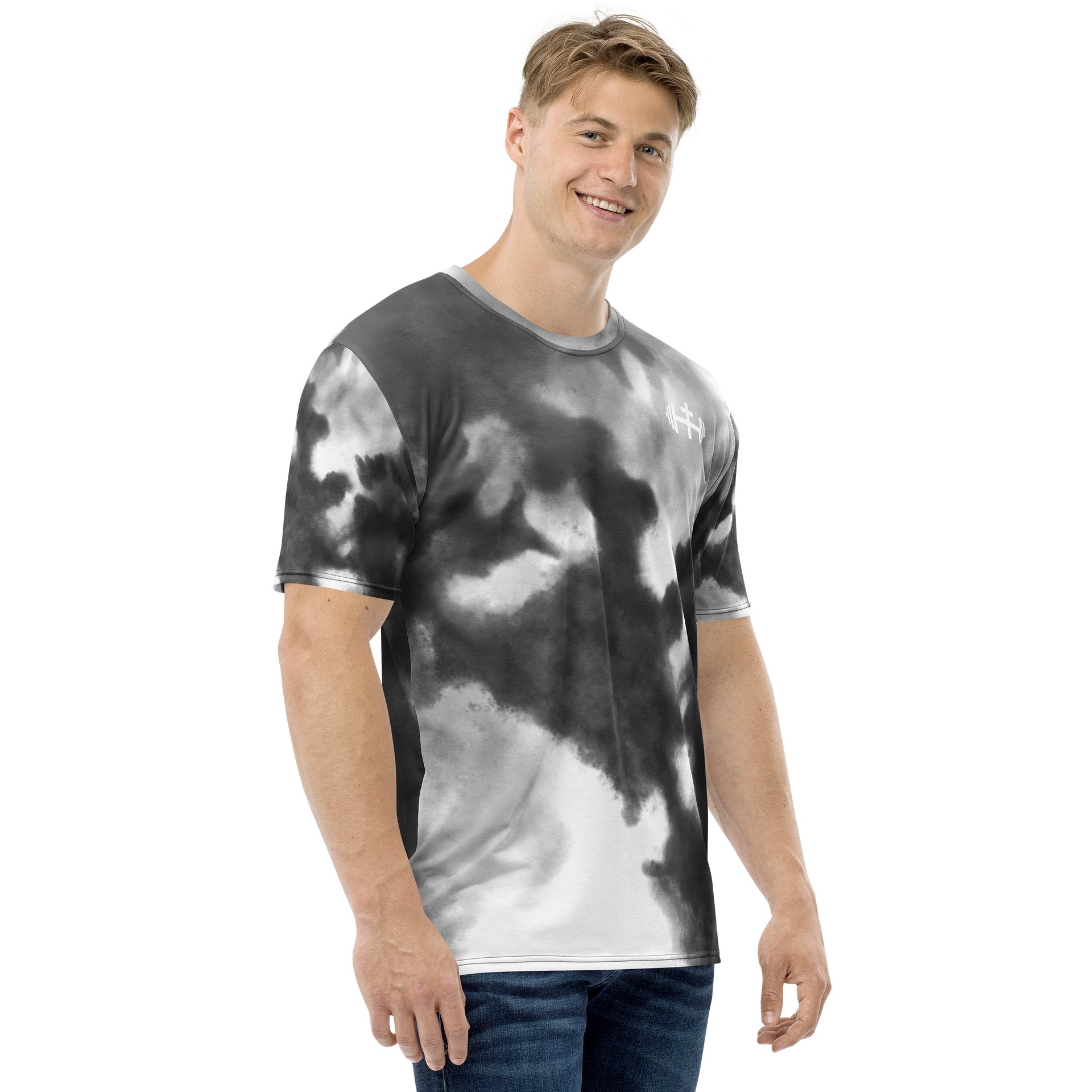 His House Unisex Performance T-Shirt - B&W Tie Dye product image (4)