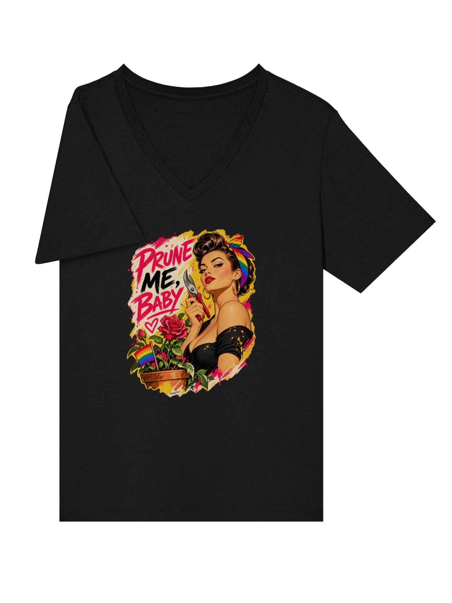 Prune Me, Baby Pin-Up Pride V-Neck Tee product image (33)