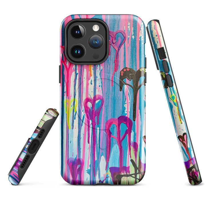 Dripping Hearts iPhone® Case MagSafe® product image (1)