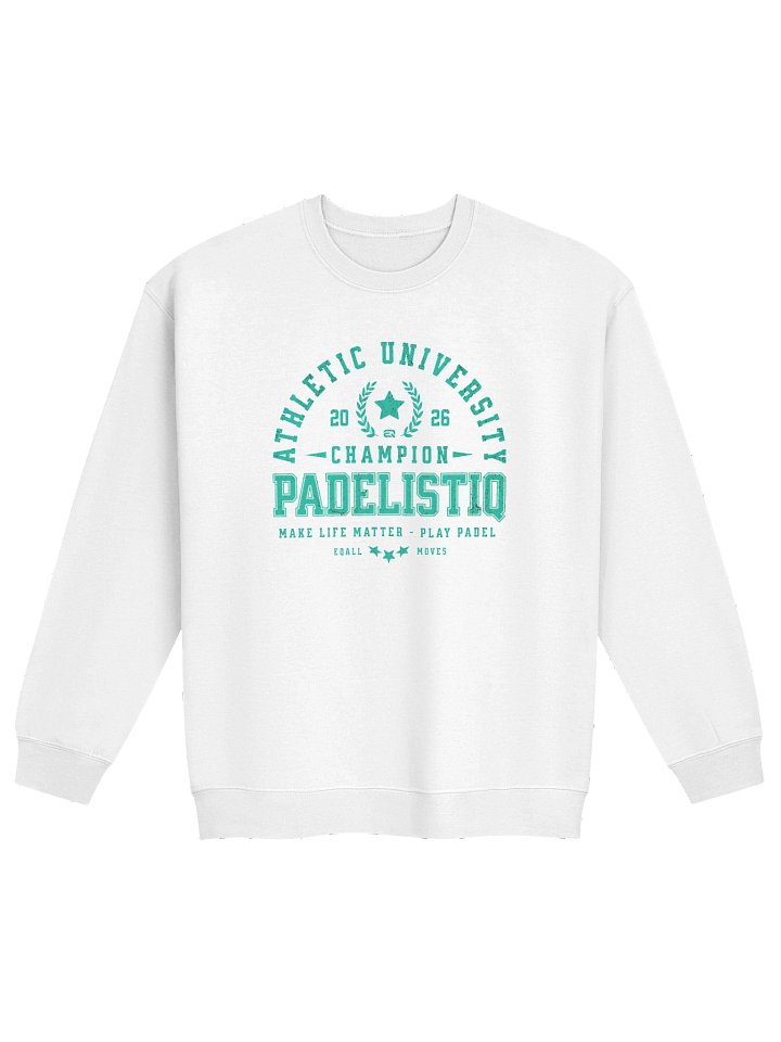 PADELISTIQ University Crewneck Sweatshirt_R3CVR.i by EQALL® Originals_Turq. Green product image (1)