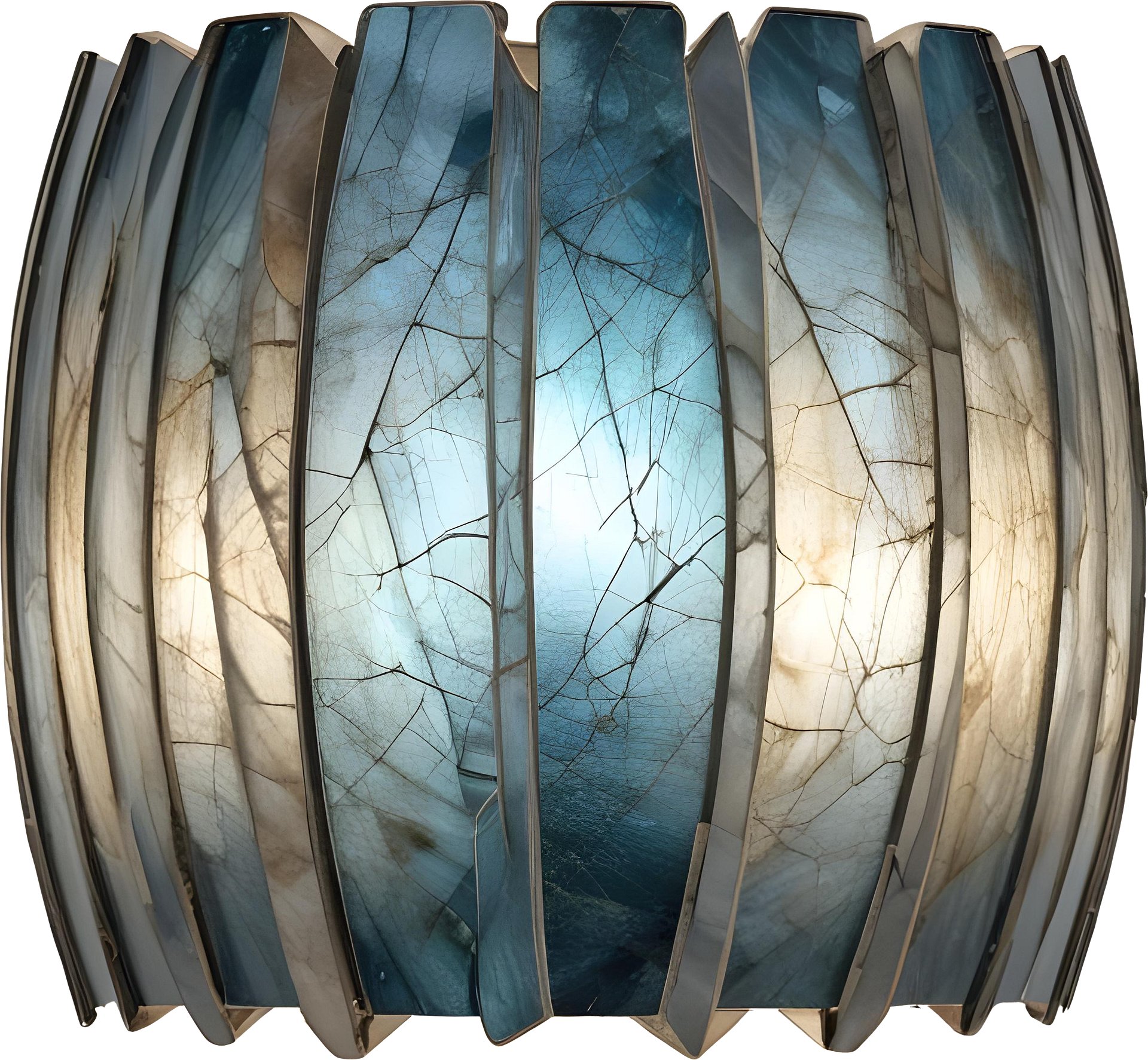Stellar Luxe – Labradorite & Silver Wall Sconce PNG product image (1)
