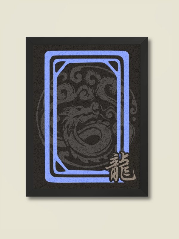Mahjong White Dragon Board Game Room Poster - FRAMED product image (1)