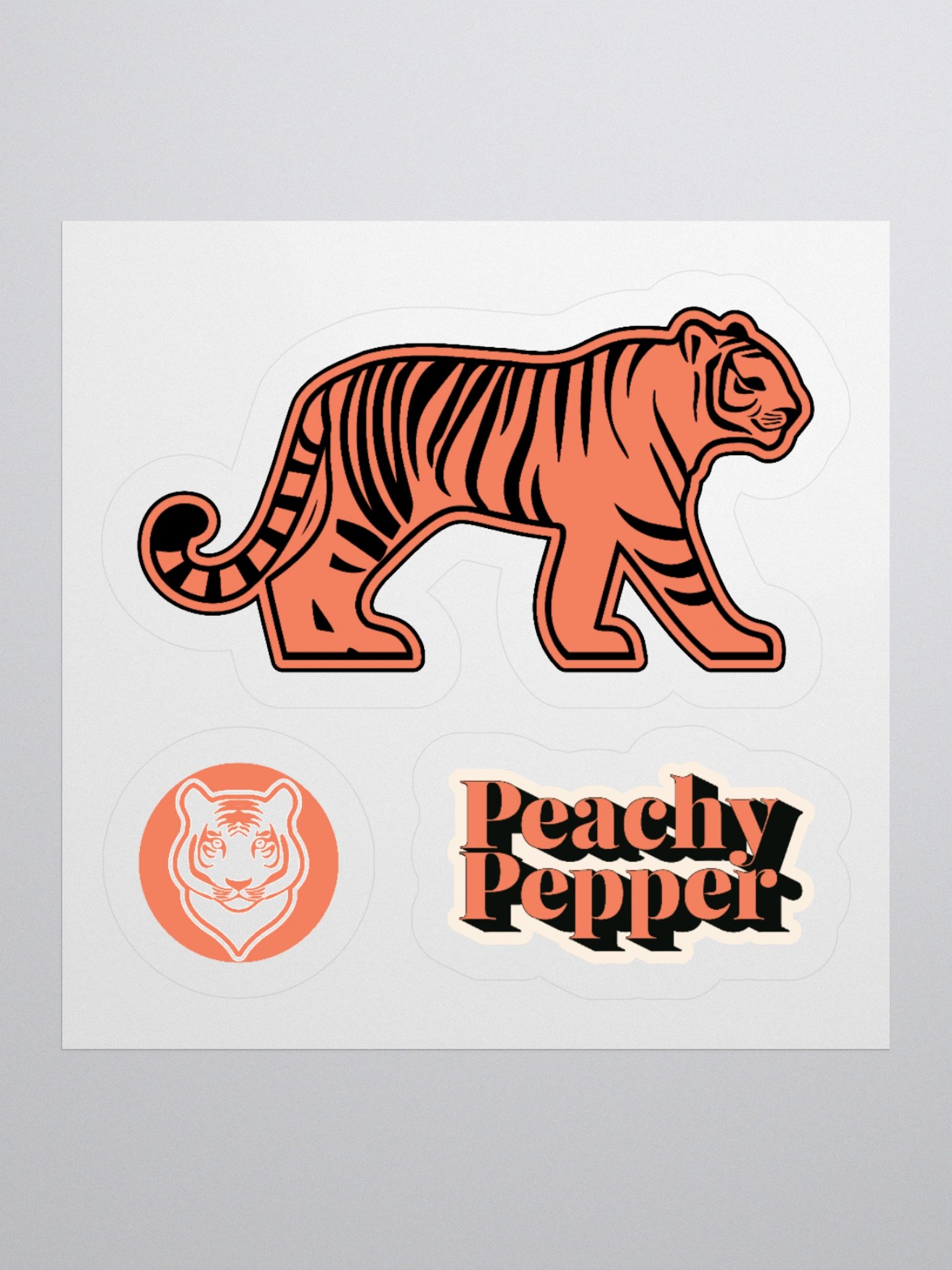 Peachy Pepper Walking Tiger Sticker product image (3)