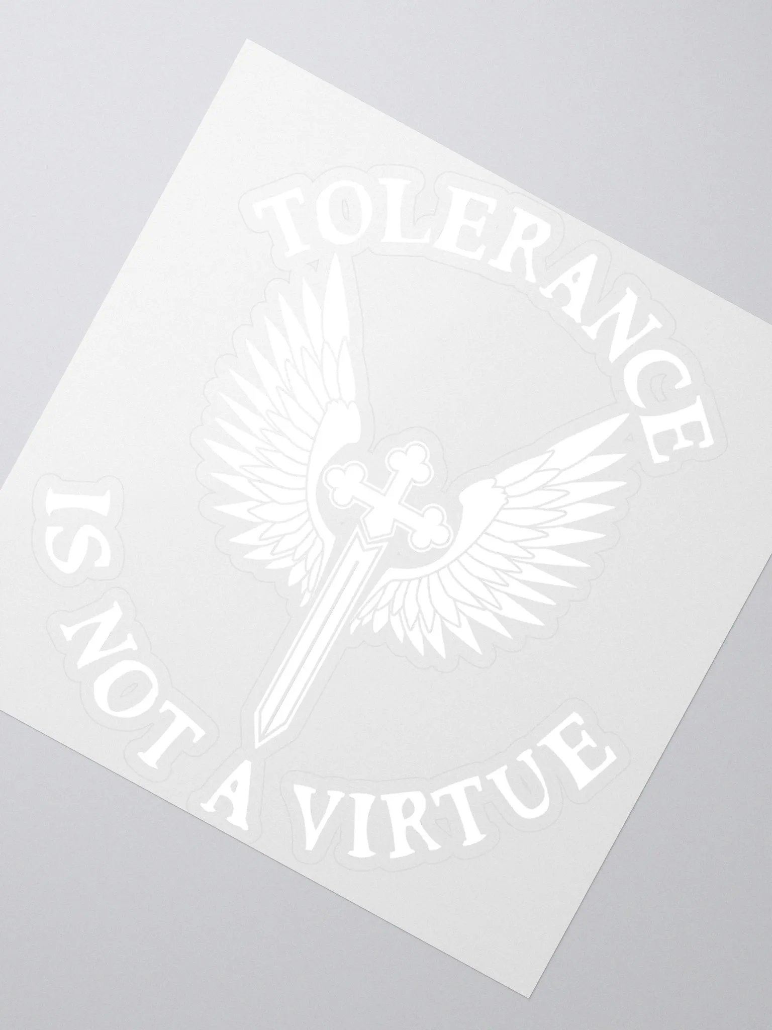 Tolerance is Not a Vitrue Sticker (White) product image (6)