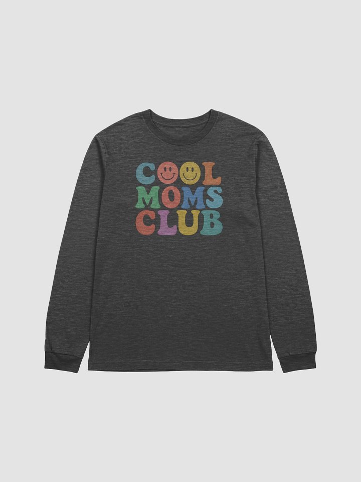Cool Moms Club Long Sleeve Tee | Colorful Vintage-Inspired Mom Shirt | Retro Smiley Design product image (1)