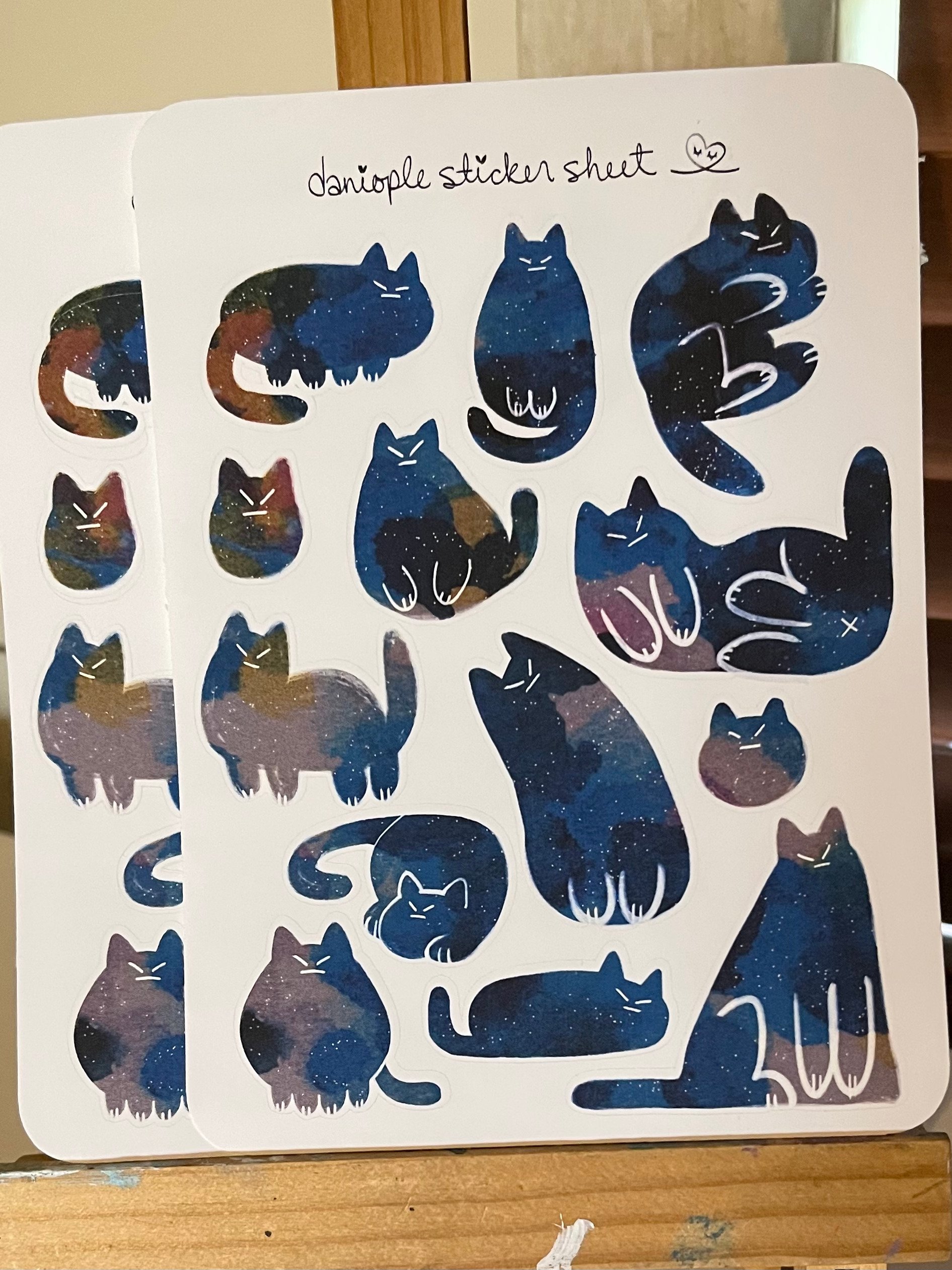 Space Cats Sticker Sheet product image (1)