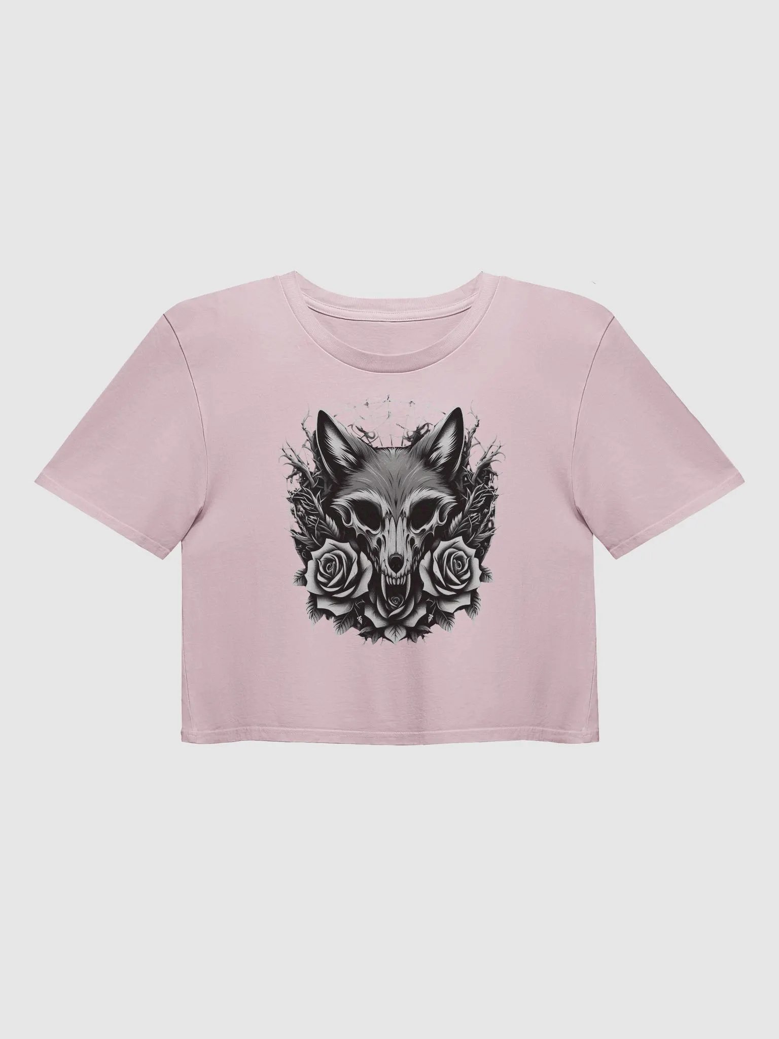 Gothic Fox Skull Crop Top product image (1)