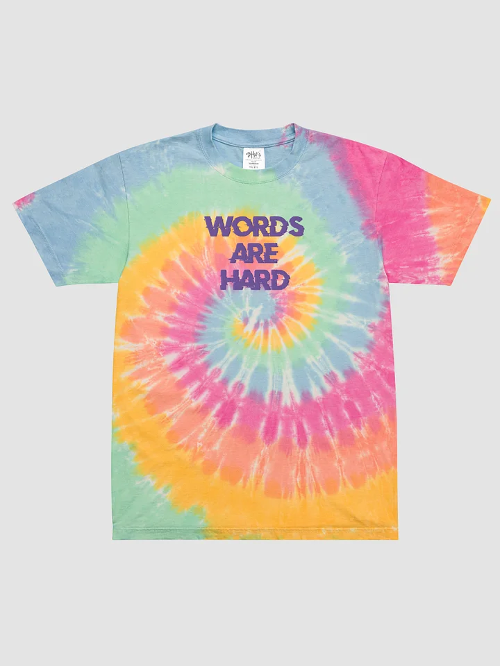 Words Are Hard Oversized Tie-Dye T-Shirt Rainbow product image (1)