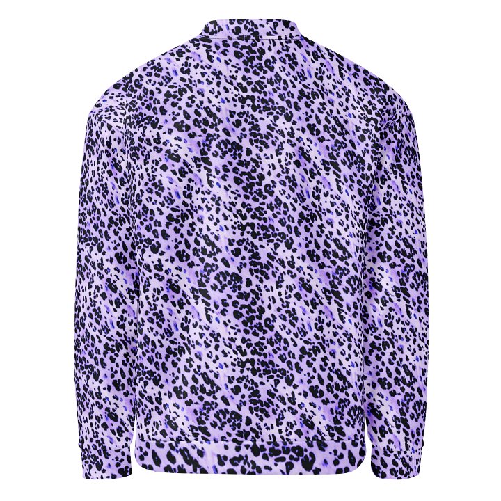 Purple Leopard Skin Bomber Jacket product image (2)
