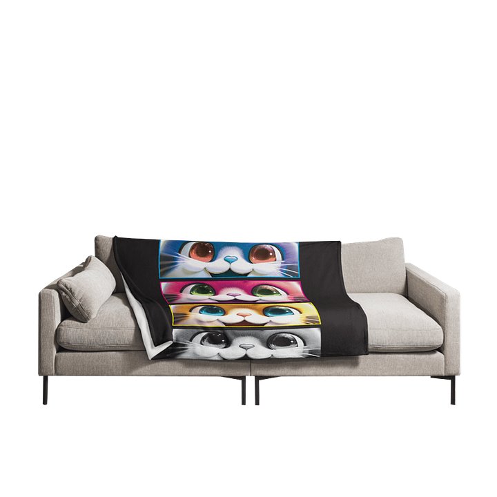 SparkleCat Eyes Throw Blanket product image (2)