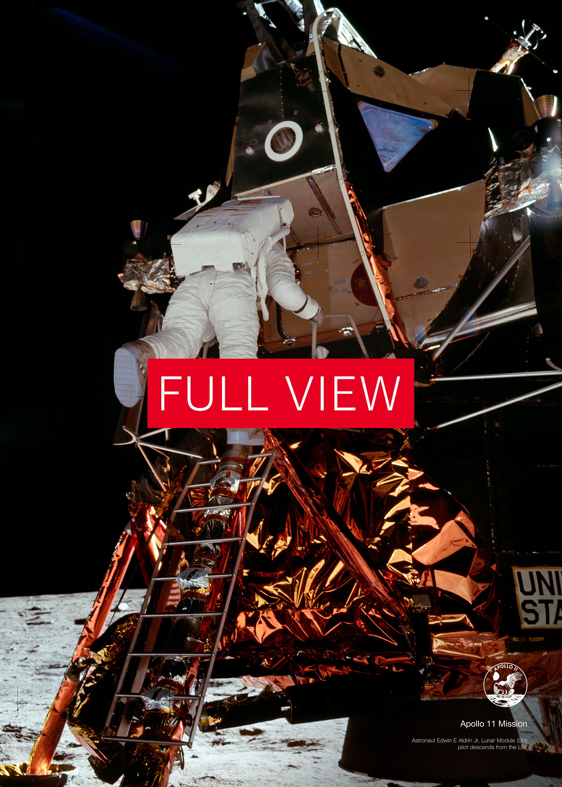 NASA Apollo 11: Edwin Aldrin and Lunar Module, 1969 — space poster, space art, photo poster, NASA print, space wall decor product image (4)