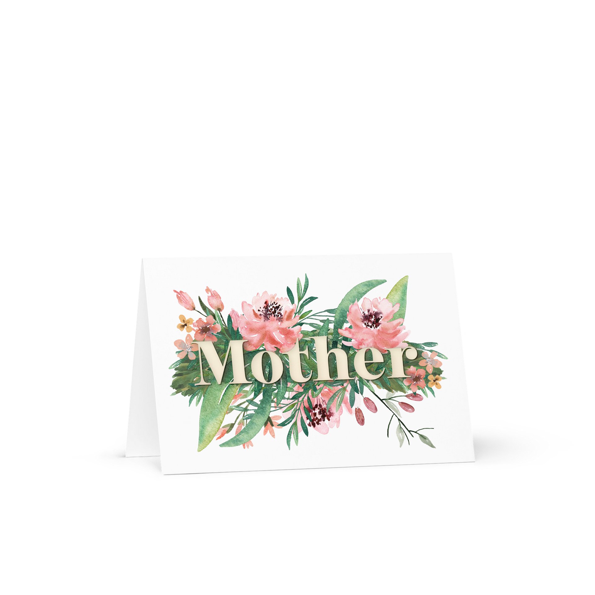 Mother Pink Peach Floral Word Card product image (2)