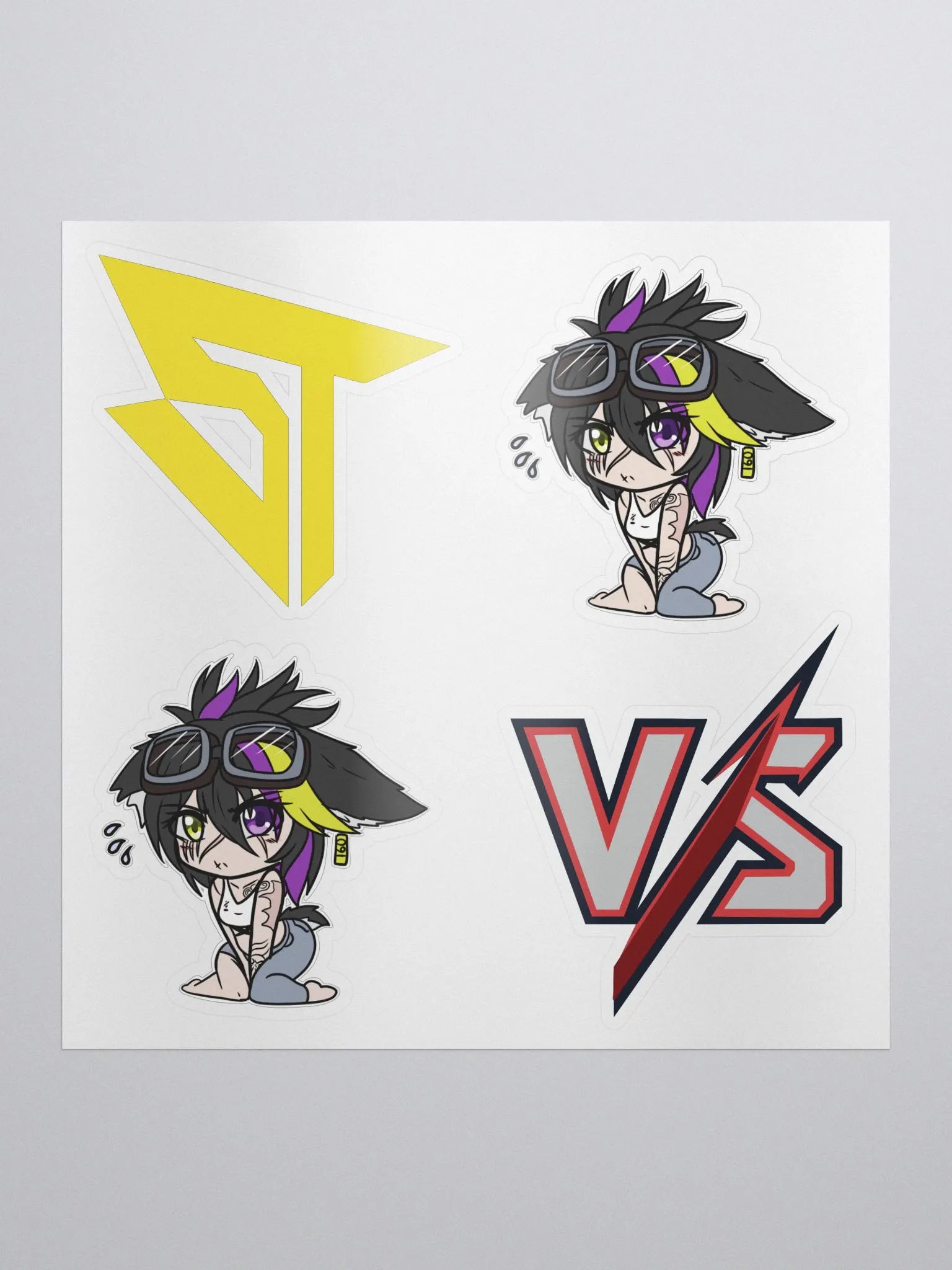 Chibi Staffy Sticker Sheet (Art by Whitepulse) product image (1)