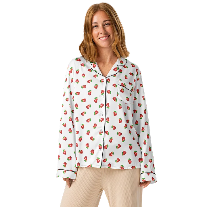 CaribbeanApples Otaheite Fruit Print | Women's Long Sleeve Pajama Top product image (1)