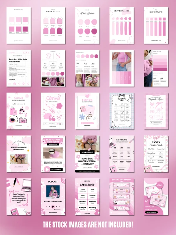 MRR/PLR Pinterest Templates for Digitals product image (2)