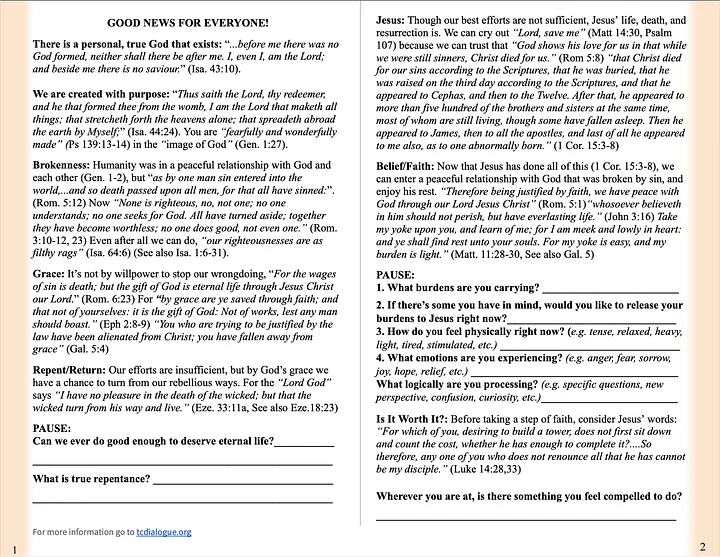 Basic Gospel Printout - KJV product image (1)