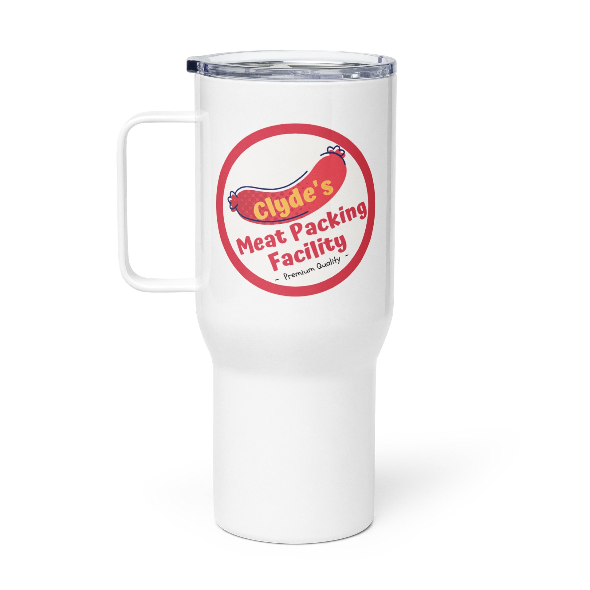 Clyde's meat packing facilty | Travel Mug with a Handle by Allcolor product image (1)