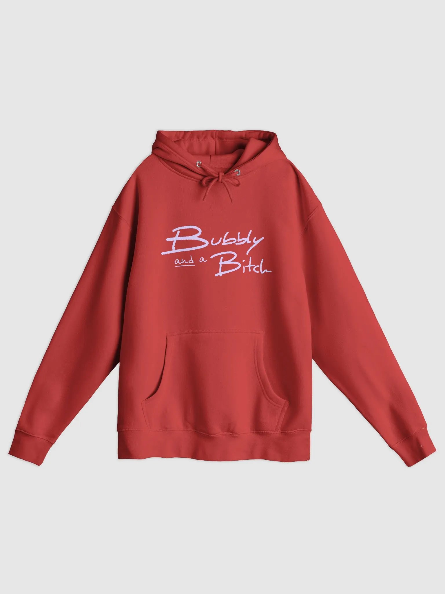 Bubbly and a B*tch (lavender design) printed premium pullover hoodie product image (11)