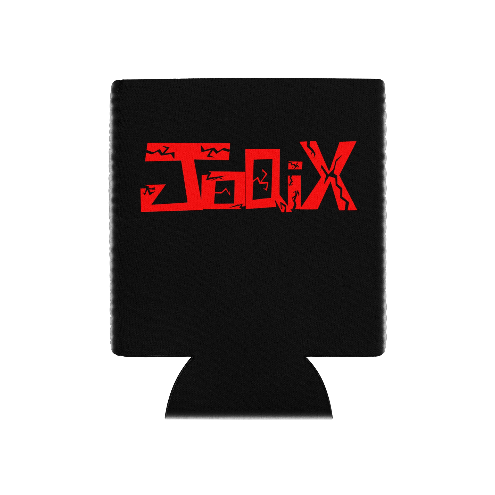 Cracked Red Text Can Cooler product image (1)