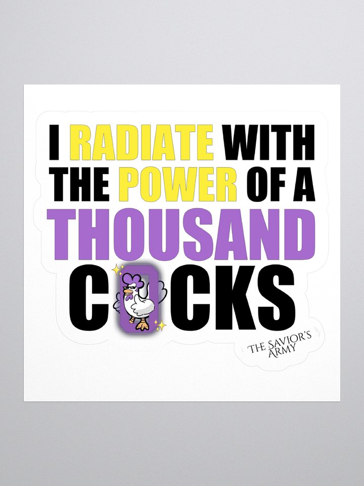 Radiate With Power Kiss Cut Sticker product image (1)