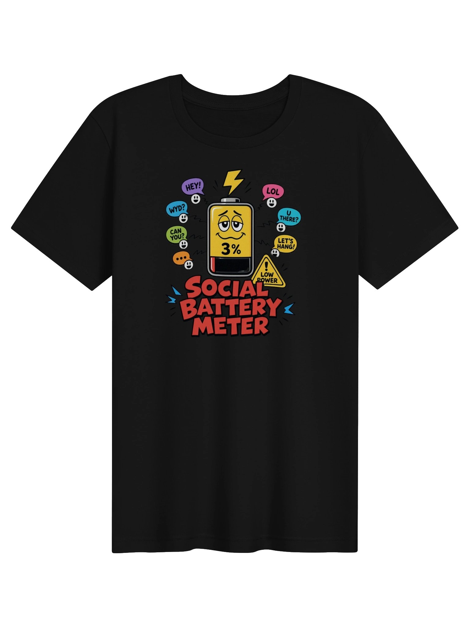 UnspokenMinds: Social Battery Meter Tee product image (1)