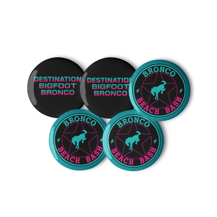 2025 Bronco Beach Bash Ocean City / Destination Bigfoot Bronco Collab | BBB & DBB Pin Set (Multiple Sizes Available) product image (2)