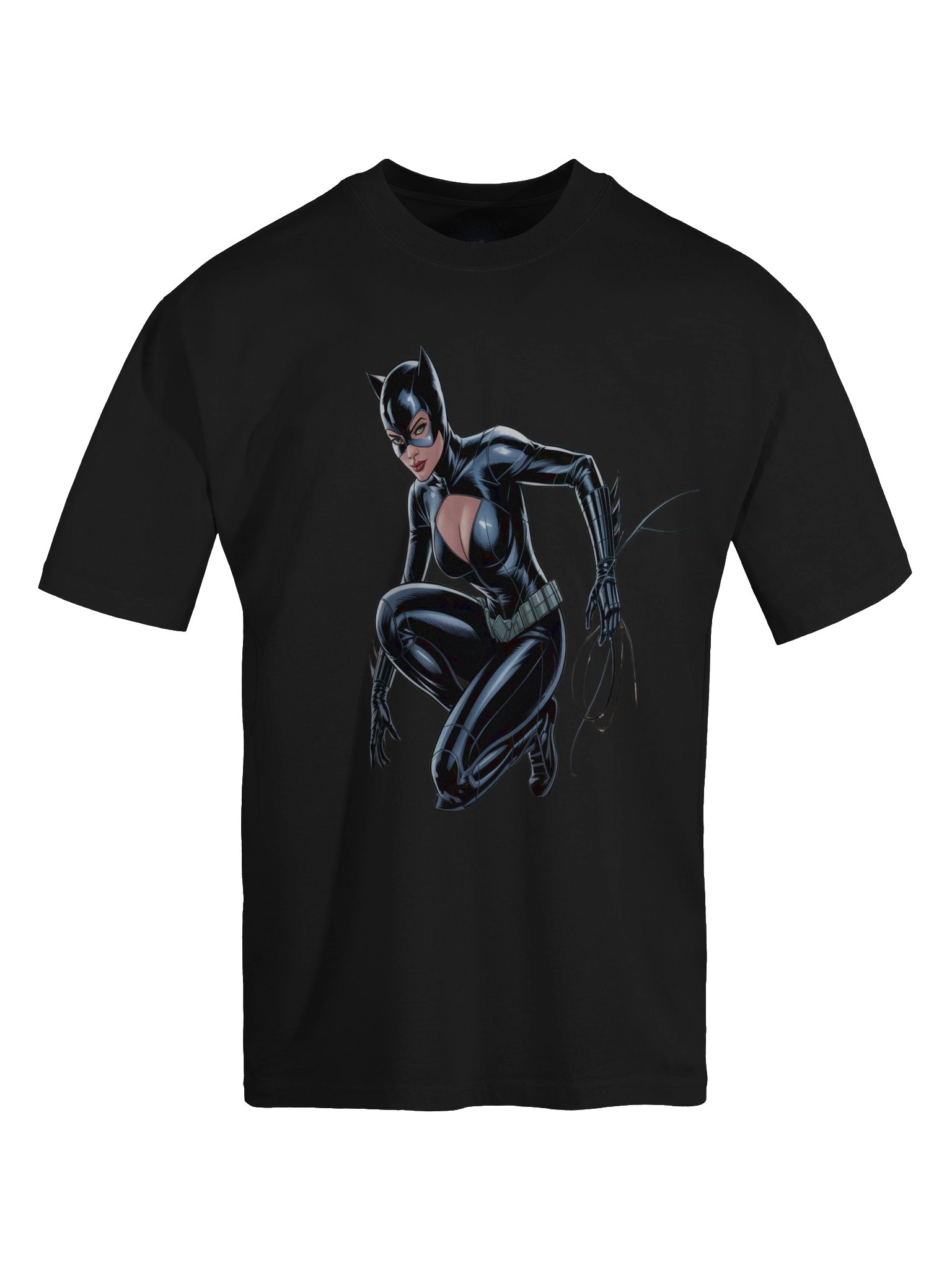 Shadow Strike: Catwoman's Feral Pounce Oversized Faded T-Shirt product image (1)