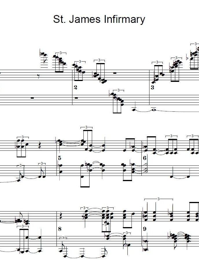 St. James Infirmary - Piano sheet music product image (1)