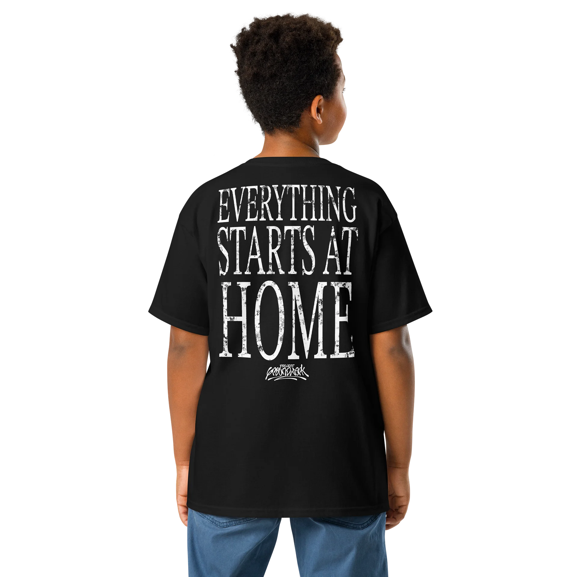 Everything Starts At Home Youth Classic (Front/Back) Black Tee product image (5)