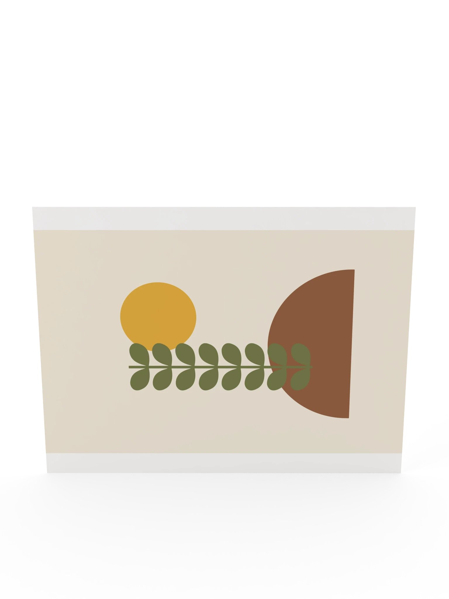 Olive Green Retro Plant Print | Boho Bathroom Wall Art product image (12)