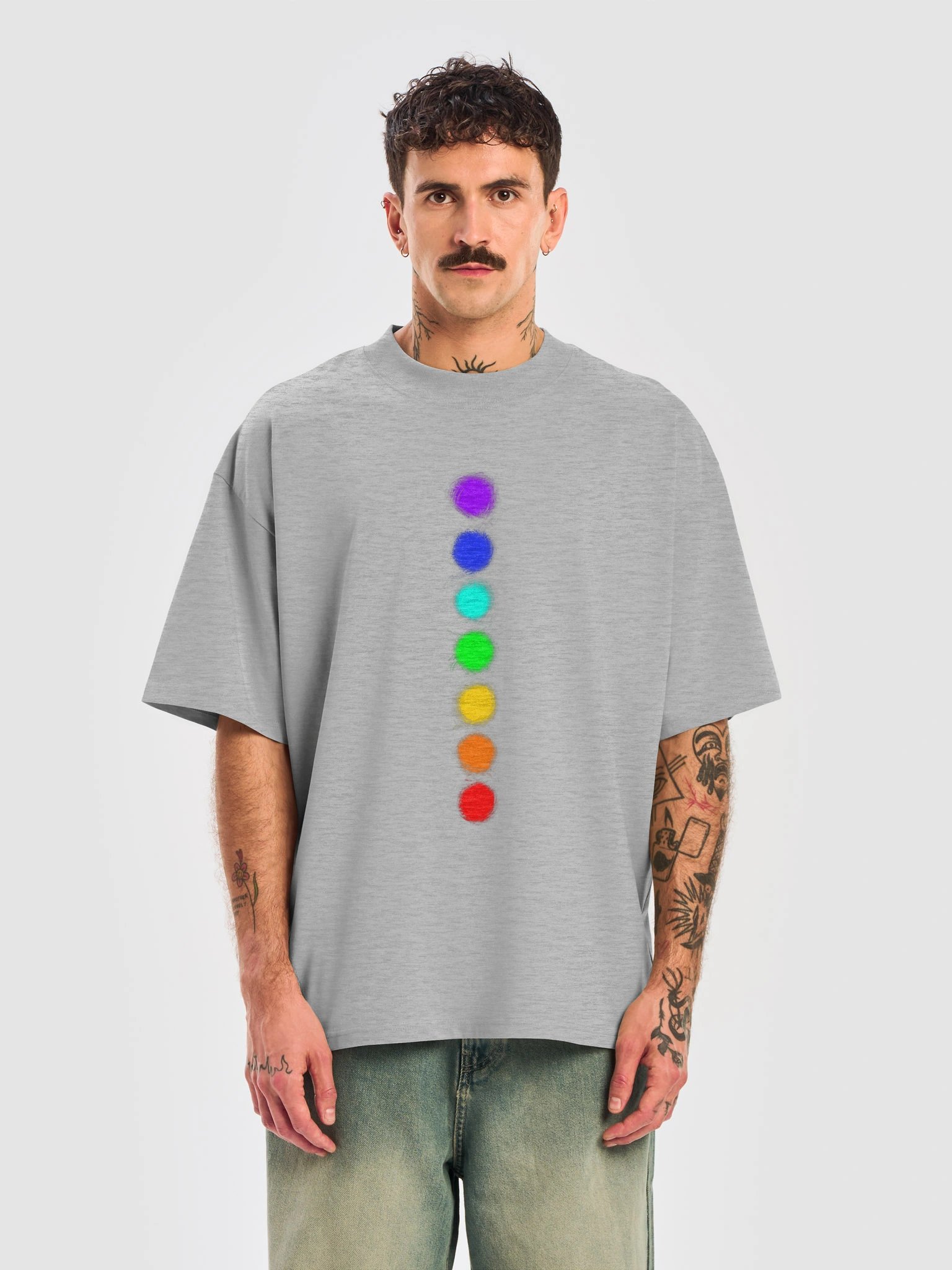 Chakras — the full spectrum of you | Oversized Organic Tee product image (29)