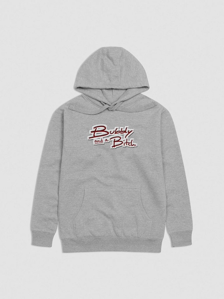 Bubbly and a B*tch (maroon bubble design) embroidered heavyweight hoodie product image (7)