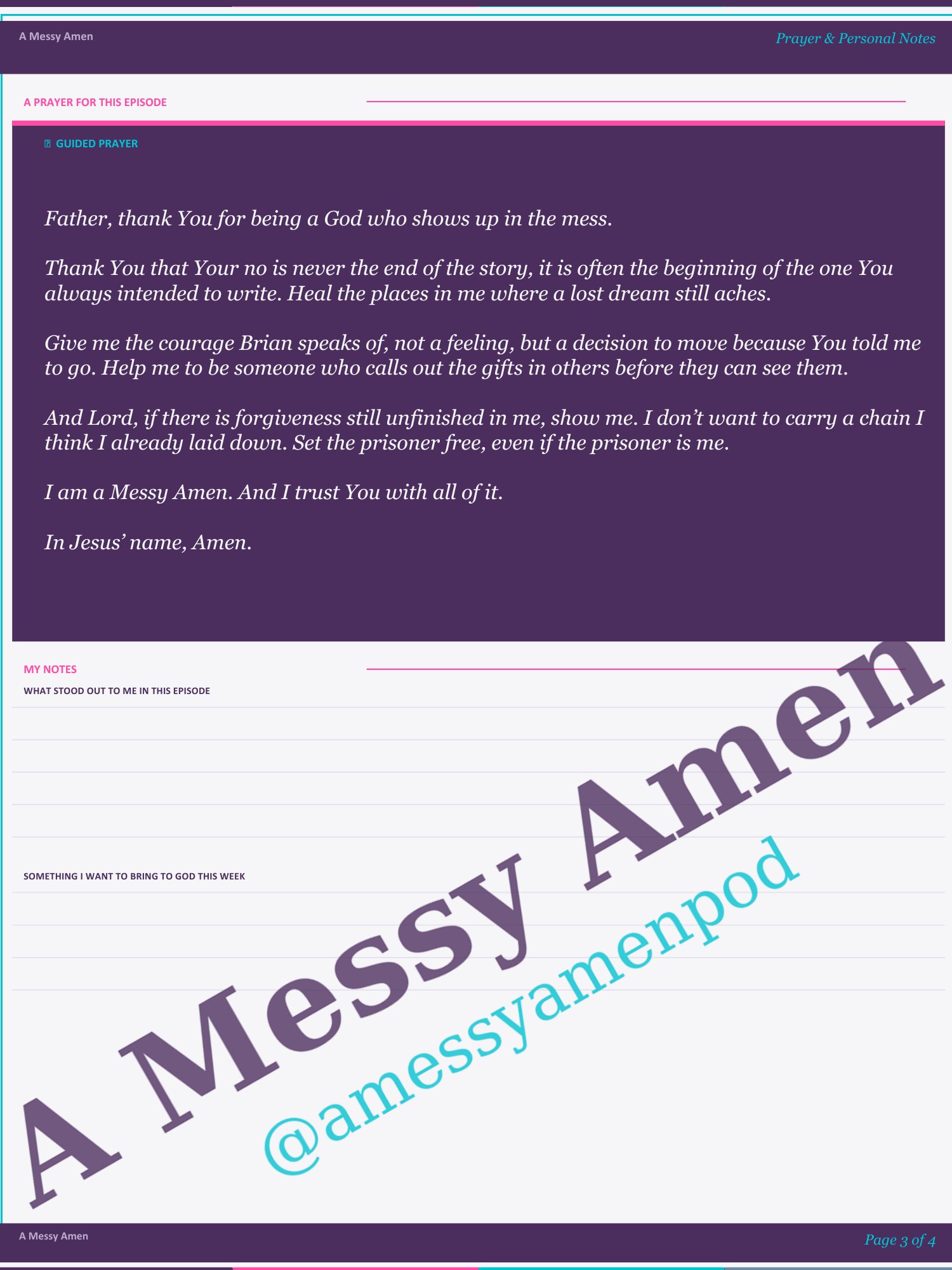 Pain Into Purpose - A Messy Amen Episode 5 Devotional Companion product image (4)