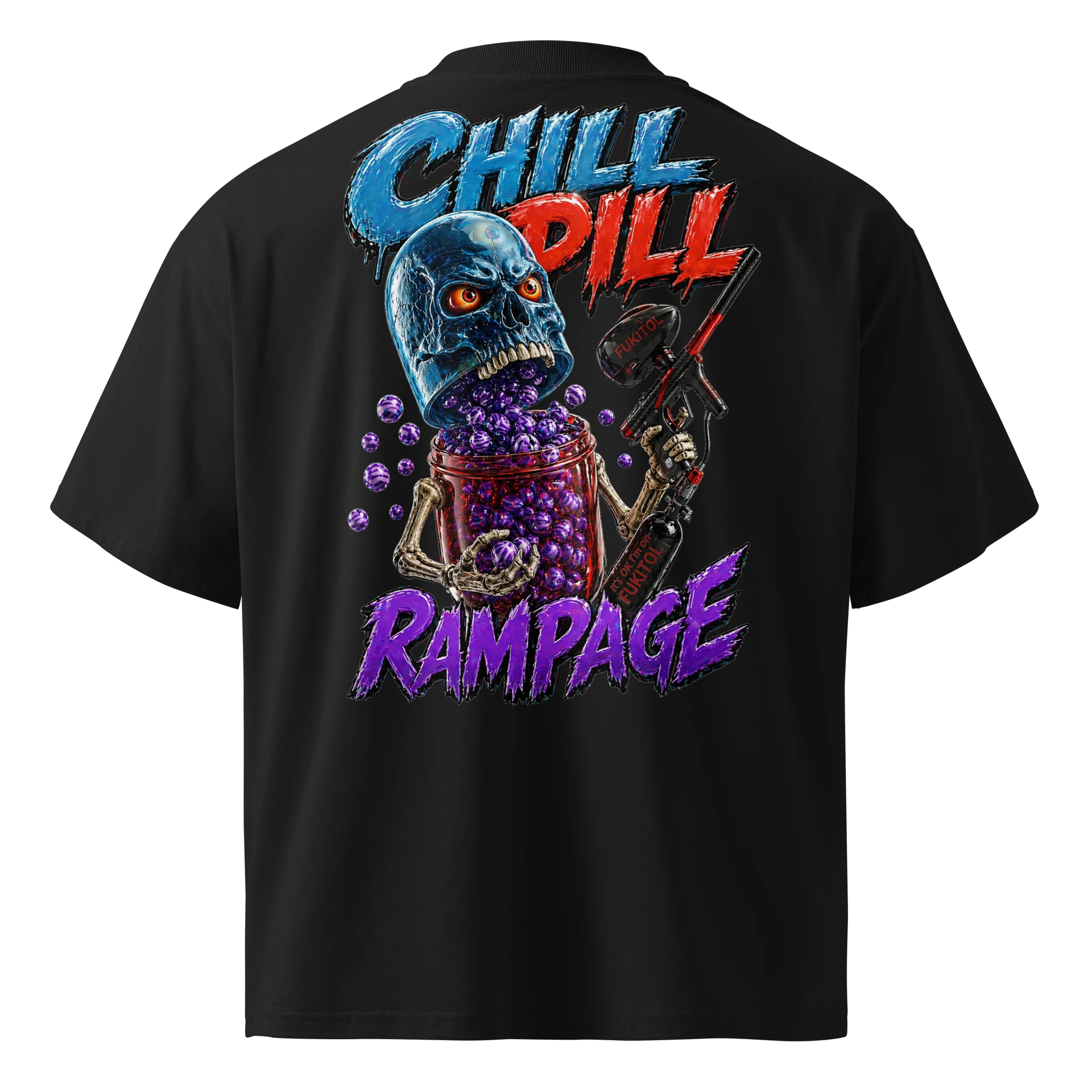 Chill Pill Rampage – Fukitol Skull Capsule devouring paintballs for mental health product image (17)