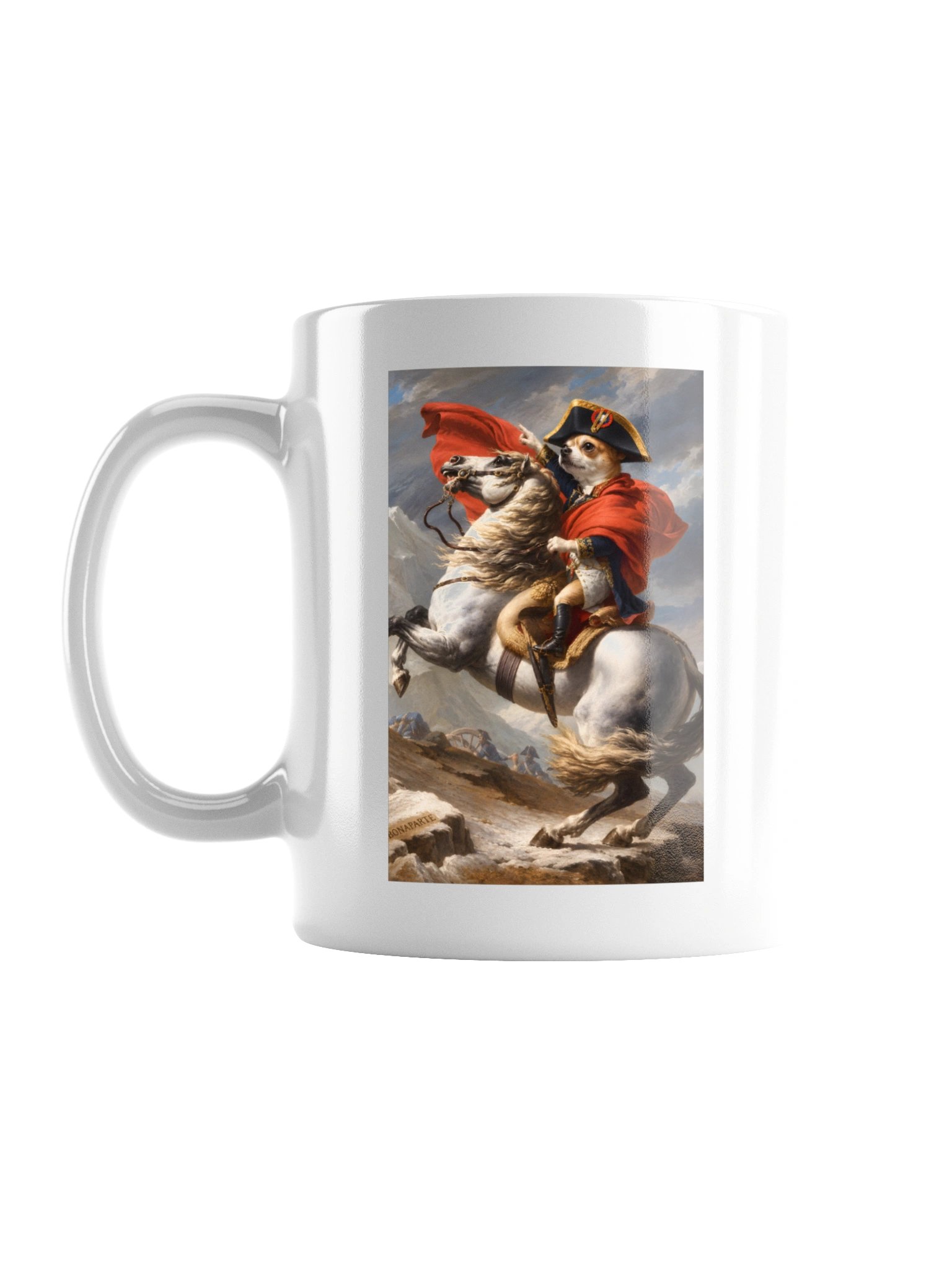 Chihuahua Napoleon Crossing the Alps Mug product image (1)