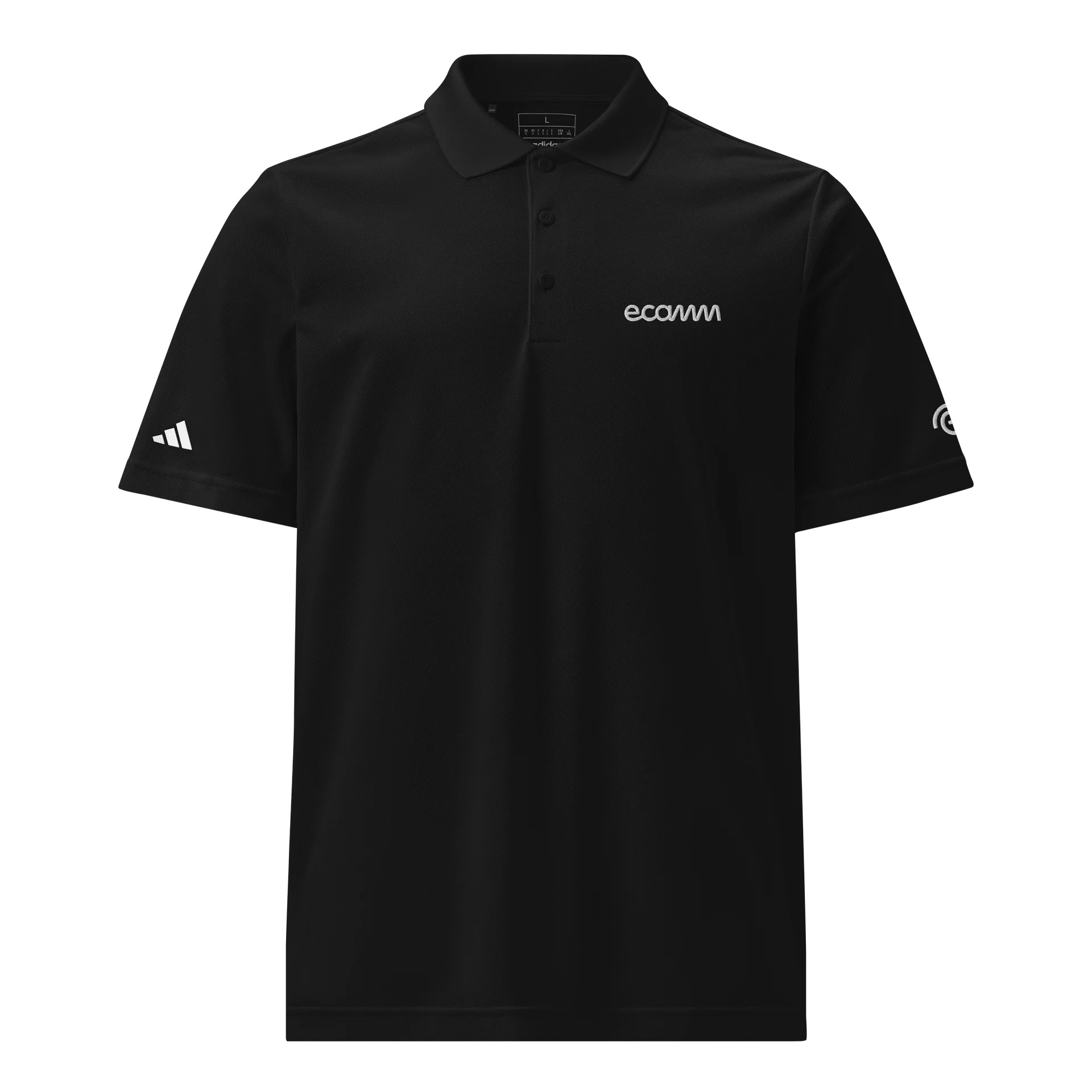 Ecamm Staff Adidas Polo Black and Grey product image (1)