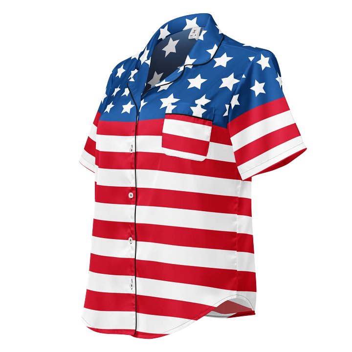 Stars & Stripes Silky Pajama Top product image (1)
