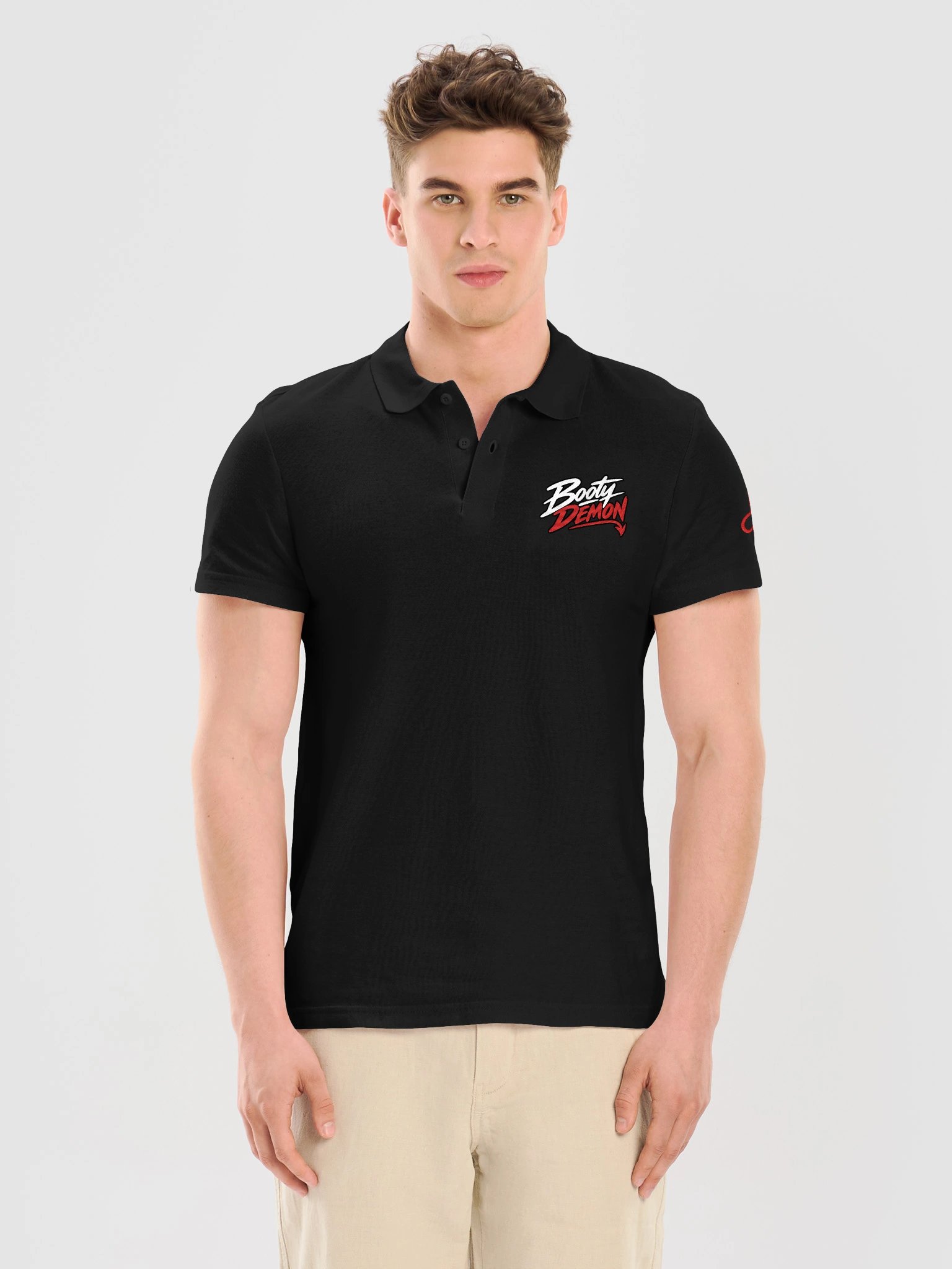 Booty Demon Script Men's Embroidered Polo product image (9)