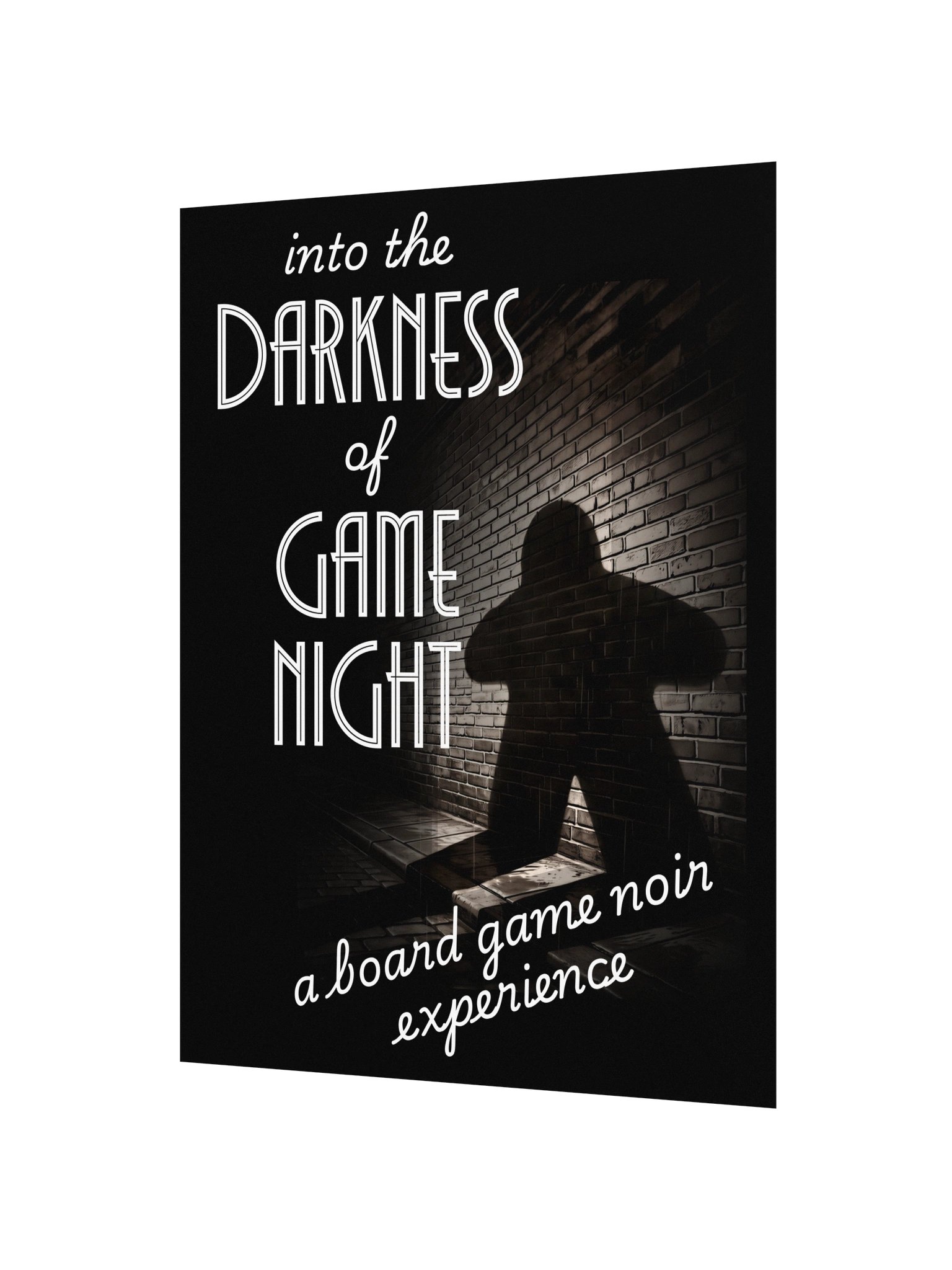 Film Noir Game Night Meeple Board Game Room Poster - UNFRAMED product image (2)