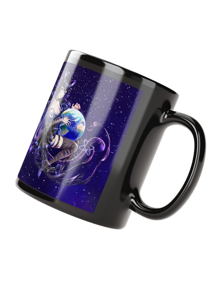 Floating Moona in Galaxy Black Glossy Mug product image (4)