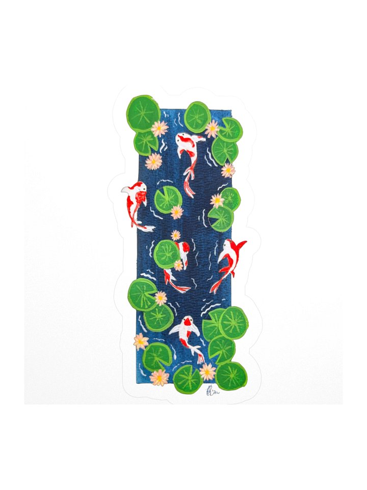 Koi Pond Blossoms Sticker product image (2)