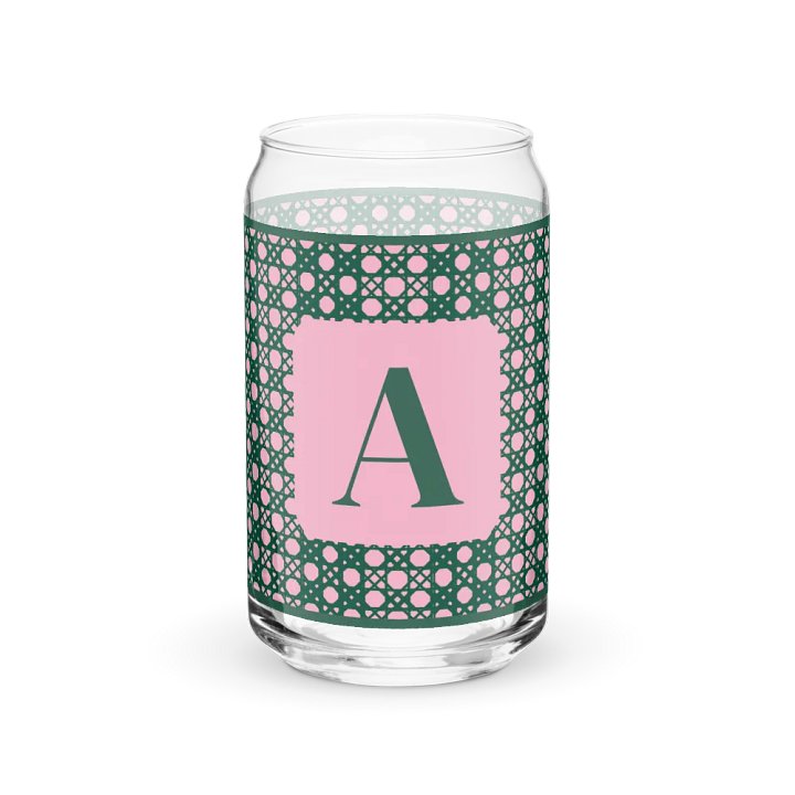 Verdant Garden Monogram A Can-Shaped Glass product image (1)