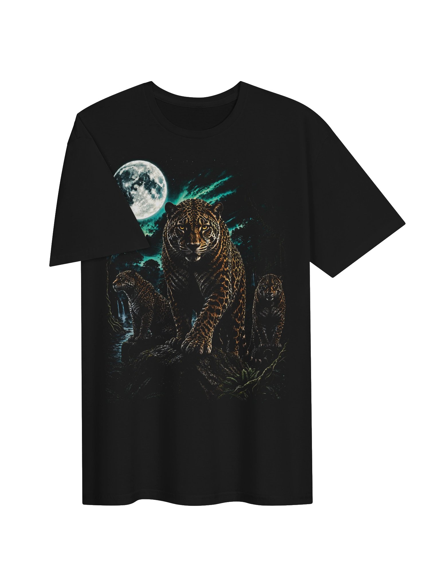 Jaguar Howling Moon Tshirt | Legendary Wildlife Shirt product image (2)