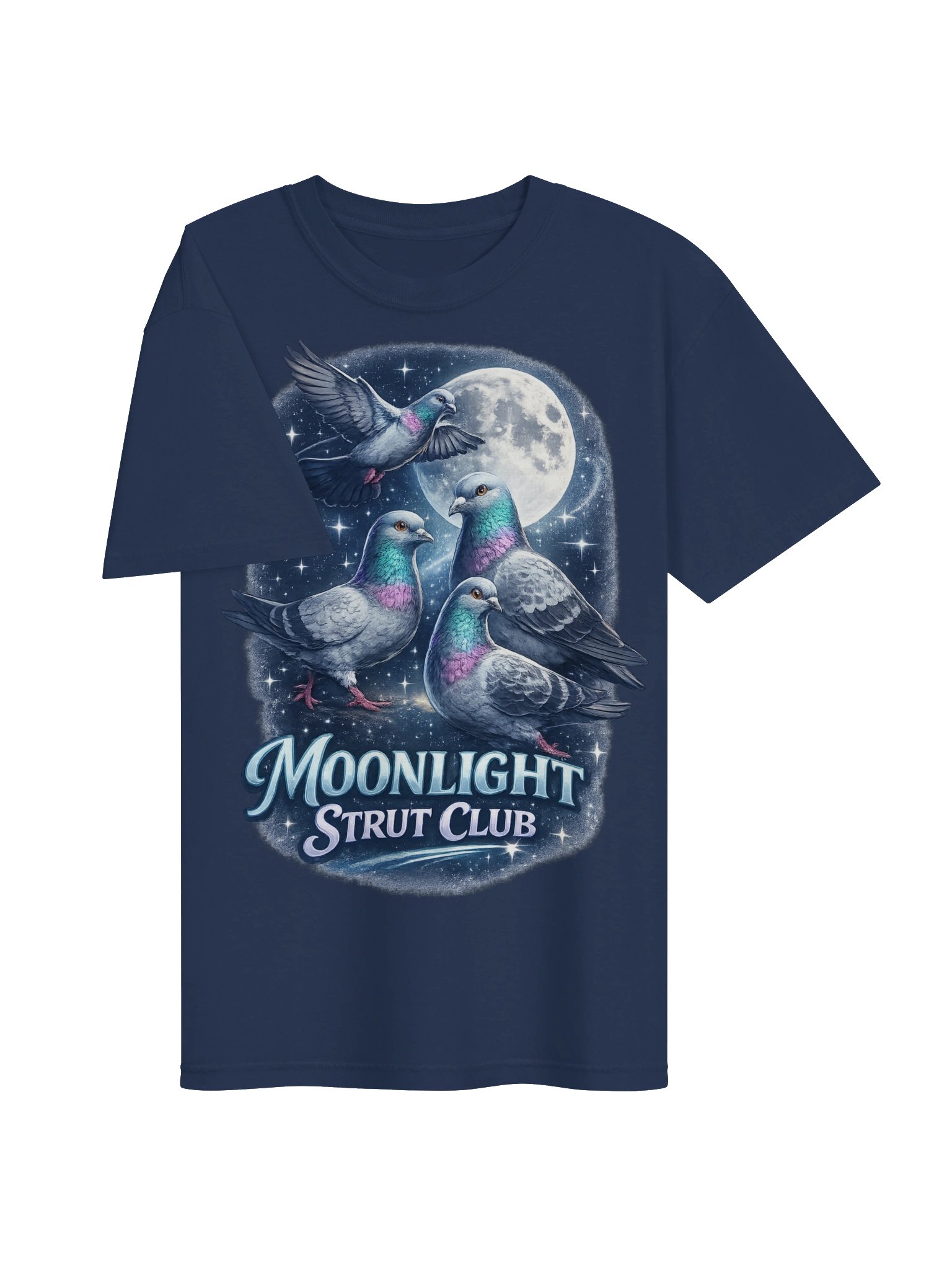 Pigeon Retro Graphic T-shirt, Vintage Pigeon Moon T-shirt, Pigeon Lovers, Funny Brid Tee product image (29)