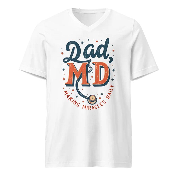 Vintage Dad MD Stethoscope v-neck Tee product image (5)