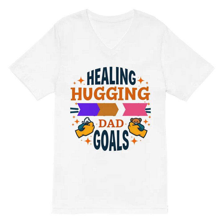 Dad goals, Healing Hugging V-Neck Tee product image (6)