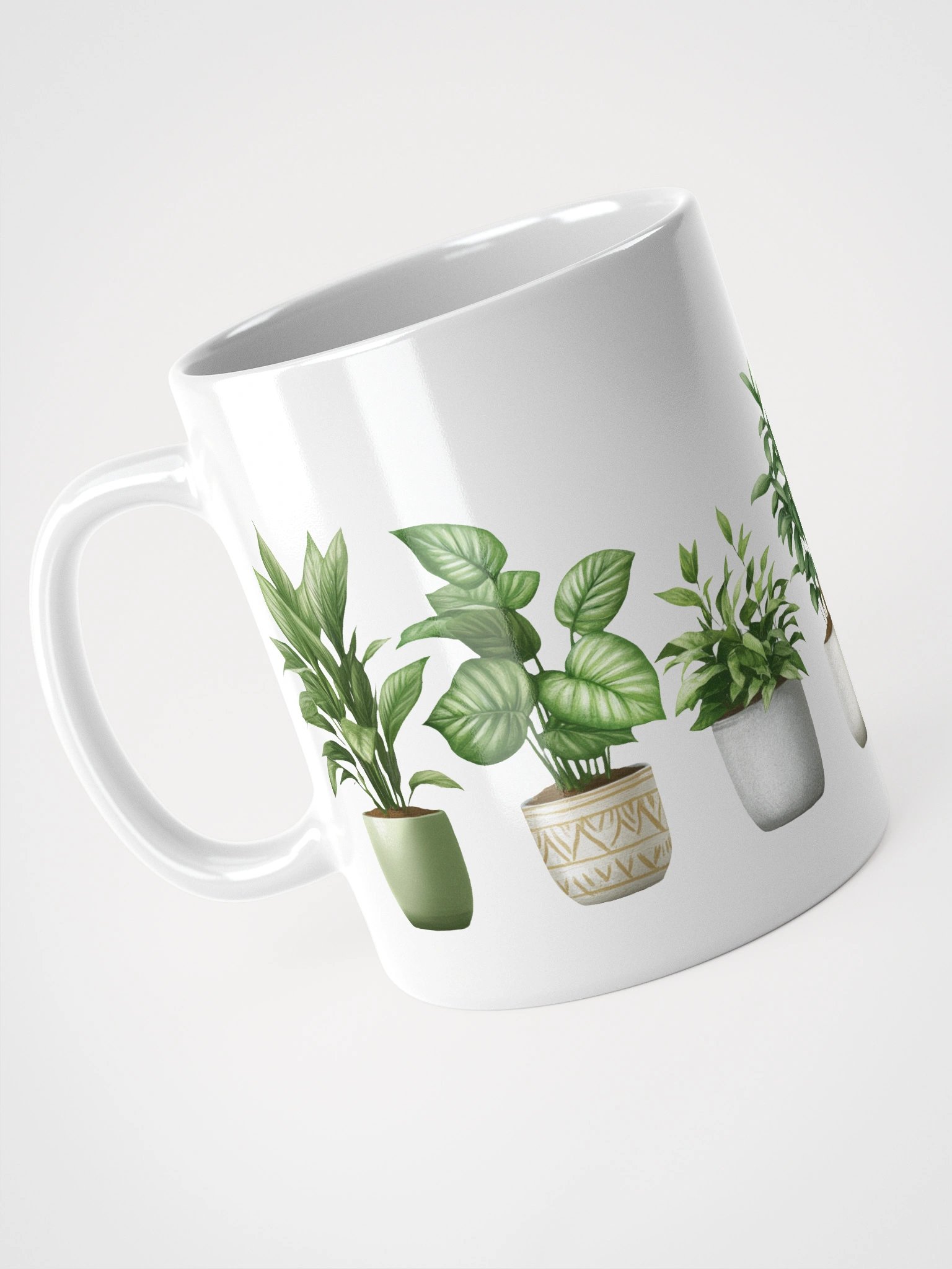 Plant Line Art Botanical Coffee Mug (White) product image (2)